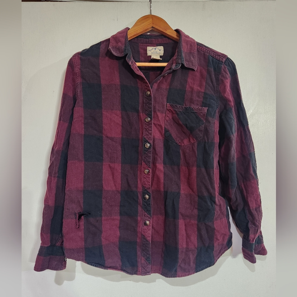 Maroon and Black flannel shirt